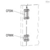 Elesa Hinges with built-in safety switch, CFSW.110-6-2NO+2NC-FC-B CFSW.